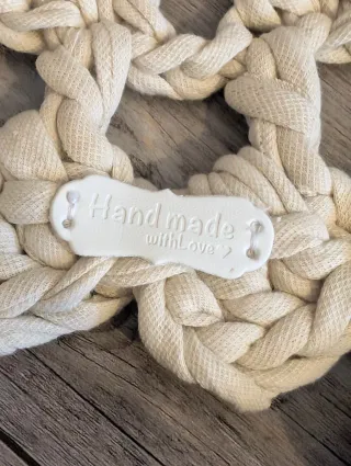 Alfombra ganchillo algodón 100cm beige