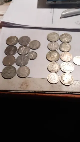 Lote monedas plata varios países