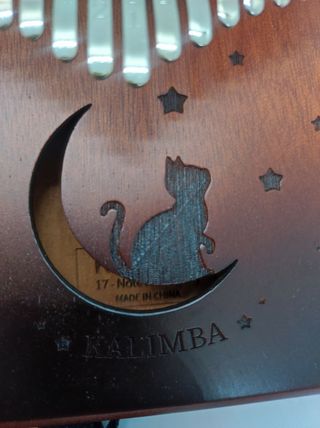 Kalimba 17 Note Legno Gatto Luna