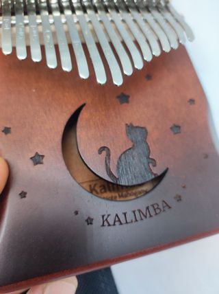 Kalimba 17 Note Legno Gatto Luna