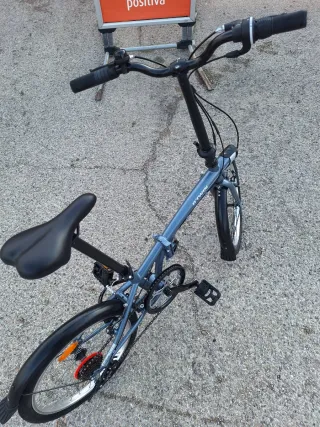 Bicicleta plegable BTWIN azul