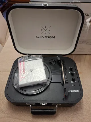 Tocadiscos Swingson Bluetooth Negro