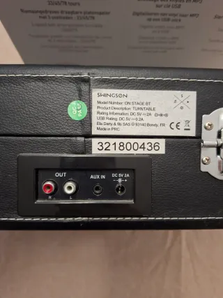 Tocadiscos Swingson Bluetooth Negro