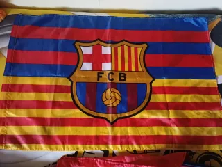 Lote FC Barcelona: Banderas, Estuche y Bufanda