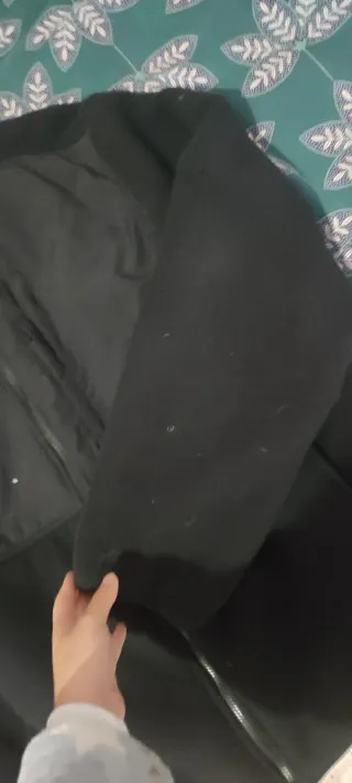 Chaqueta abrigo hombre negra