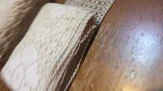 Bordo pizzo beige per tende o lenzuola