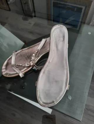 Sandalias plateadas  n° 42