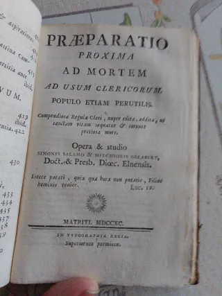 Libro antiguo, año 1790, en latín.