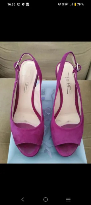 Zapatos fiesta, ante, 40, To Be (ver descripción)