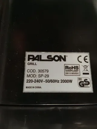 Plancha Grill Palson 2000W