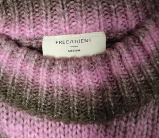 Jersey punto oversize rosa y marrón Talla M