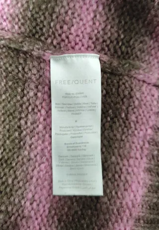 Jersey punto oversize rosa y marrón Talla M