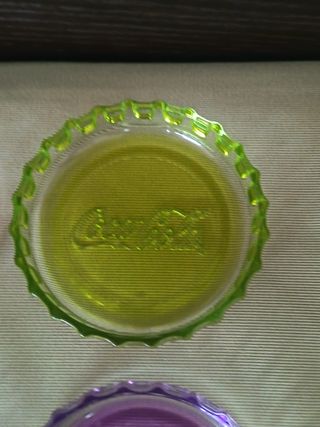 Coca-Cola 4 piattini tappo bottiglia