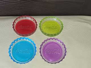 Coca-Cola 4 piattini tappo bottiglia