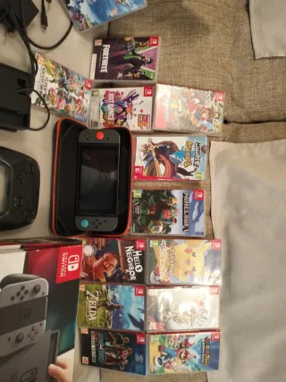 Nintendo Switch + Juegos y Cascos