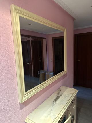 Espejo de entrada beige