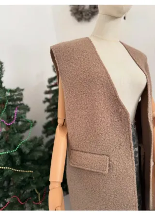 Chaleco largo Zara beige