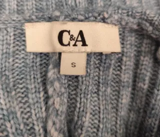 Jersey punto azul cuello alto talla S