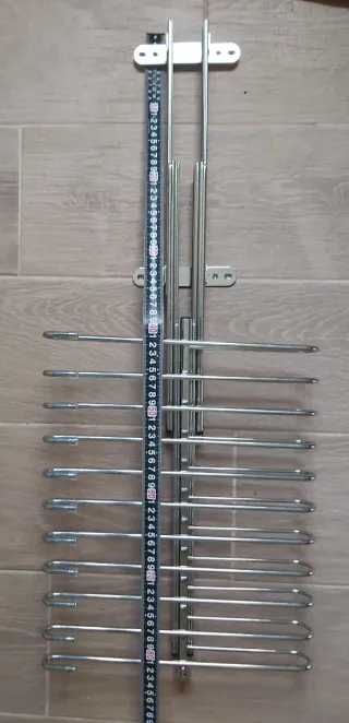 2 Colgadores Pantalones Cromado Profesional