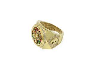 sello oro 18k con piedra con circonita t. 32 (22,92 mm)
