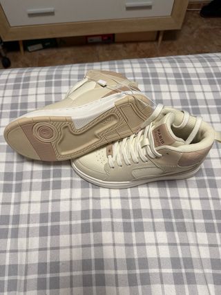 Zapatillas Zara Mujer Talla 36 Beige/Rosa