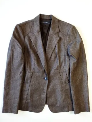 Blazer Zara Lana e Cotone Marrone