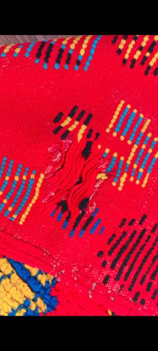 AUTENTICA ALFOMBRA BEREBER-MARROQUI ANTIGUA LANA