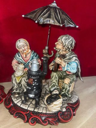 Pareja Figuras Porcelana Vintage