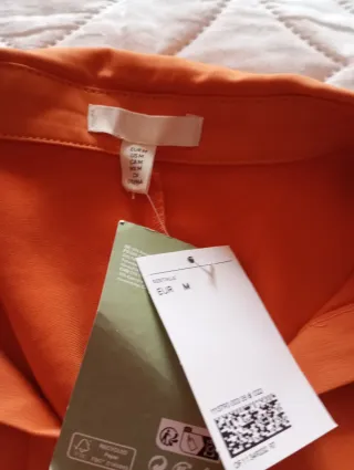 Vestido H&M Naranja Ruched