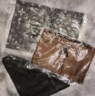 Bufandas Louis Vuitton (LV) Gris y Marrón