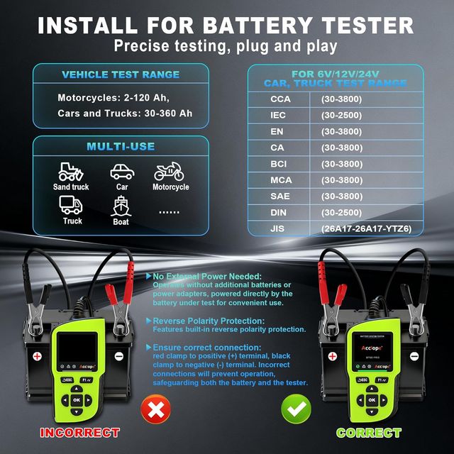 Probador Baterías BT90 PRO 6-24V Profesional