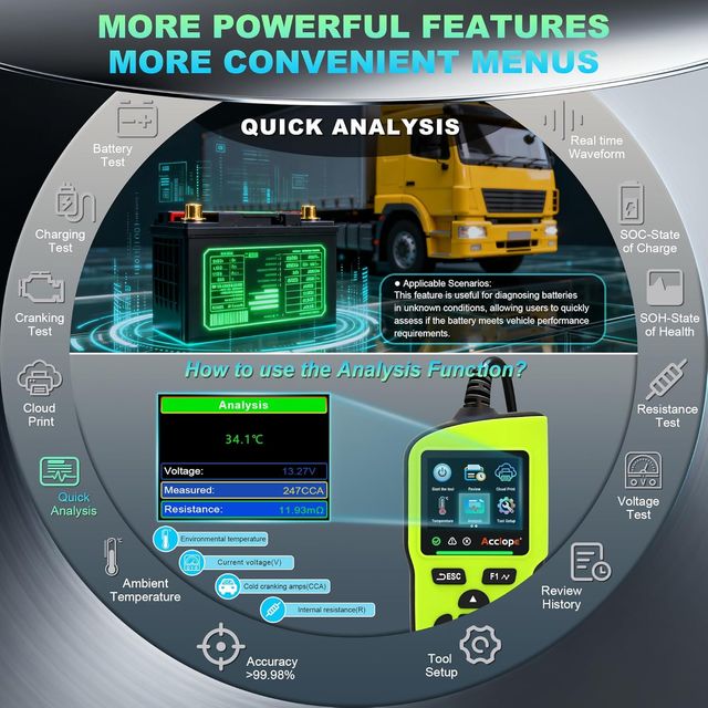 Probador Baterías BT90 PRO 6-24V Profesional