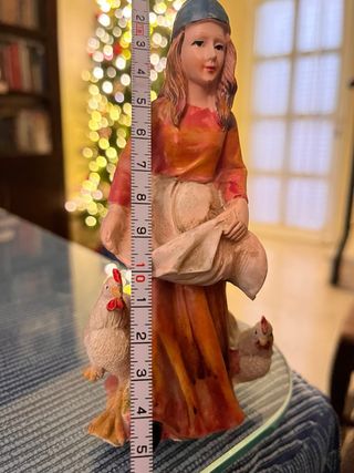 Figura Belén Resina  policromada 5cm Pastora