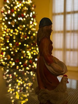 Figura Belén Resina  policromada 5cm Pastora