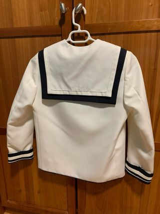 Traje marinero comunión blanco y azul