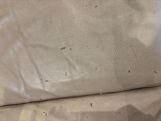 Sofá de piel 2 plazas beige