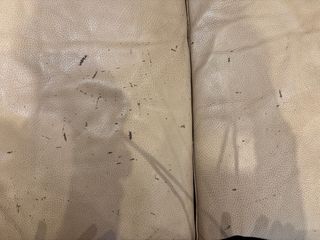 Sofá de piel 2 plazas beige