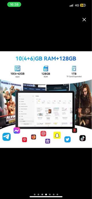 Nuova Tablet Android 14 10GB+128GB