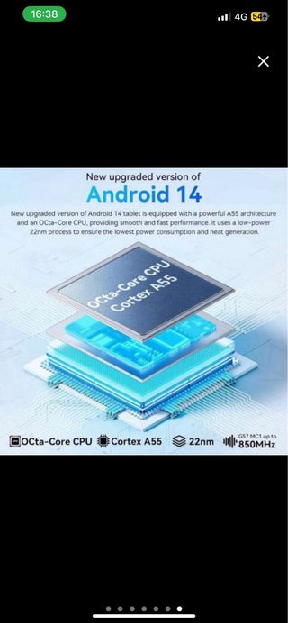 Nuova Tablet Android 14 10GB+128GB