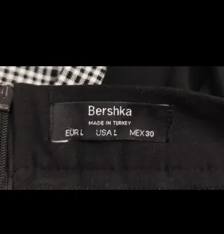 Falda Plisada Cuadros Blanco y Negro