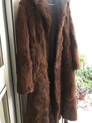 Abrigo Anrigo Piel Conejo Marrón
