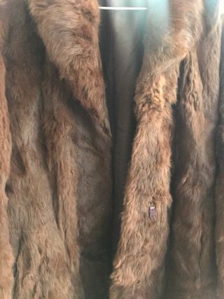 Abrigo Anrigo Piel Conejo Marrón