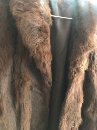 Abrigo Anrigo Piel Conejo Marrón