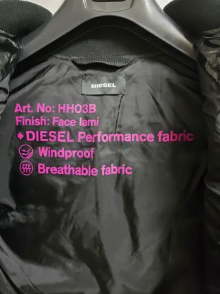 Bomber DIESEL donna nero lucido