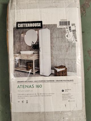 Armario Catterhouse Atenas 160 Blanco 1 Puerta