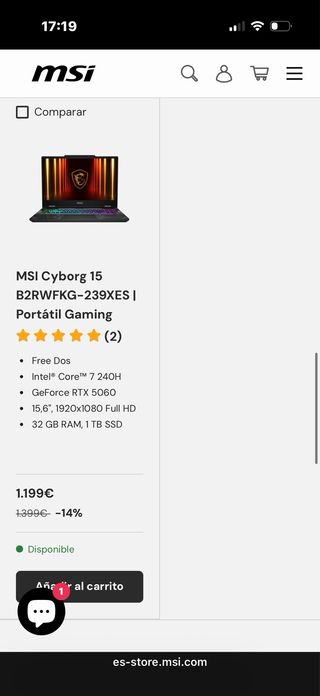 Laptop MSI Cyborg 15