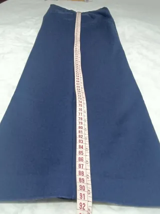 Pantalón ancho crop azul