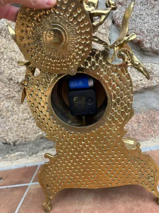 Reloj de sobremesa de Bronce con figura ecuestre