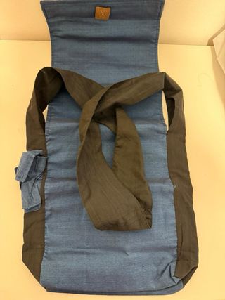 Borsa vintage tracolla blu nera mai usata