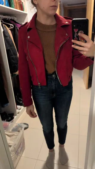 Chaqueta Biker Roja Talla M